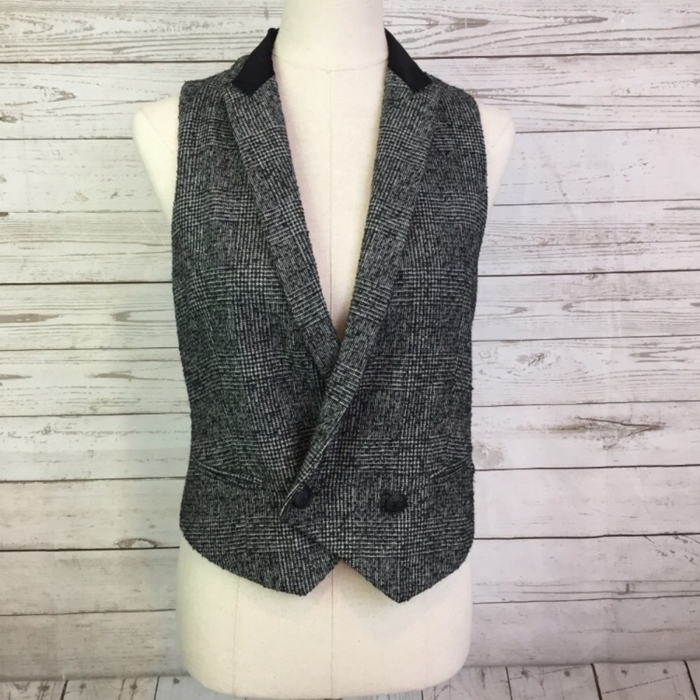 Rag & Bone Black and Gray Vest